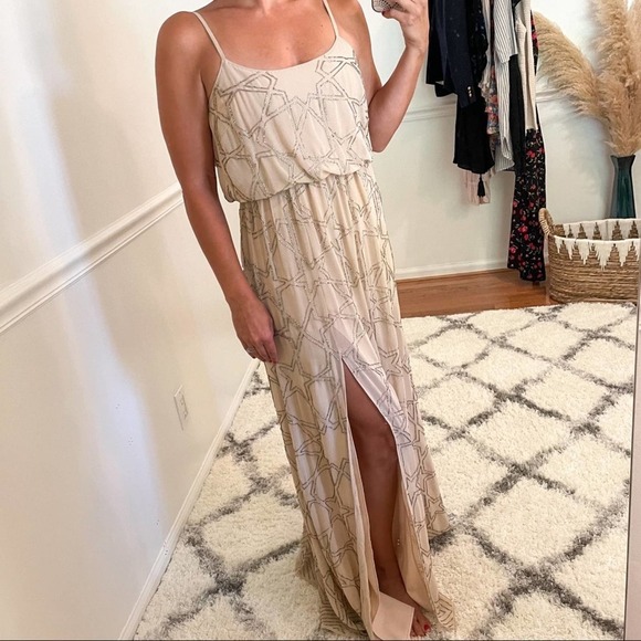 Needle & Thread Beaded Constellation Maxi Dress 2 - Picture 1 of 16